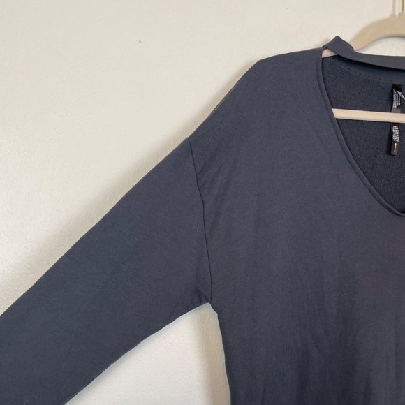 Victoria Secret Sport Woman's M Gray Cut Out Neck Oversized Tunic Sweatshirt - Picture 4 of 11